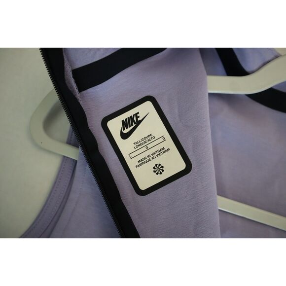 Nike HJ1385-533 Women Sz L-Tall Lilac Ice/Black Tech Fleece Tank Maxi Dress - Picture 12 of 16